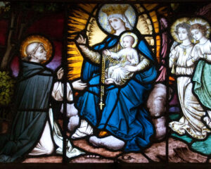 Detail of stained glass window by Franz Mayer in the north transept of Carlow Cathedral Carlow Ireland, photographed by Andreas F. Borchert (Wikimedia Commons)