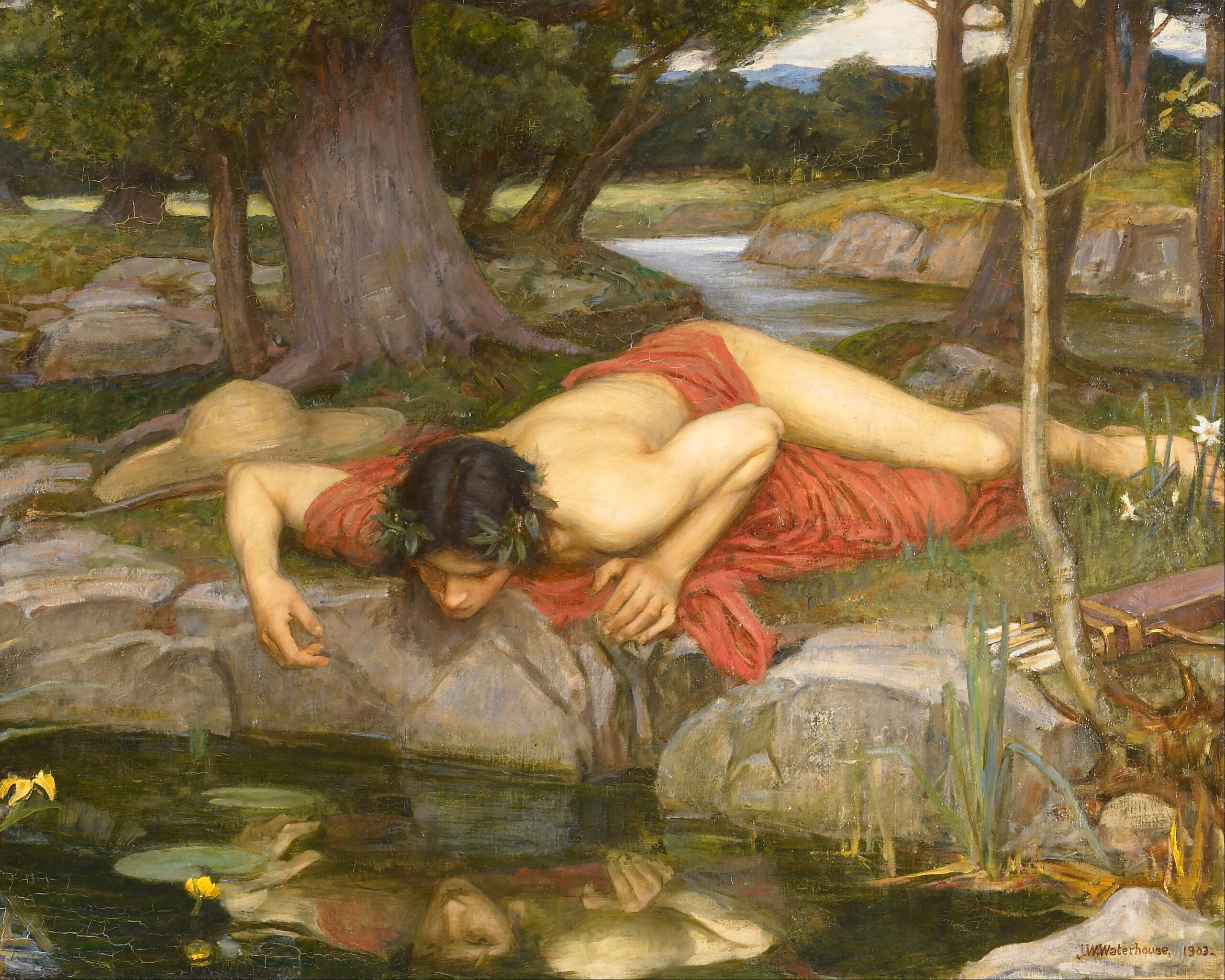 John William Waterhouse, Echo and Narcissus, 1903 (Wikimedia Commons)