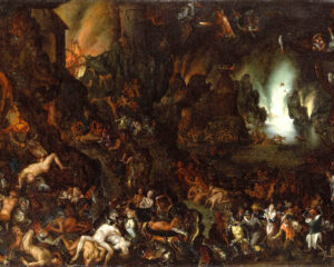 Torments of Hell, Carl Ludwig Beutier (1638-1683). 1669, oil on copper. Yale University Art Gallery / Wikimedia Commons