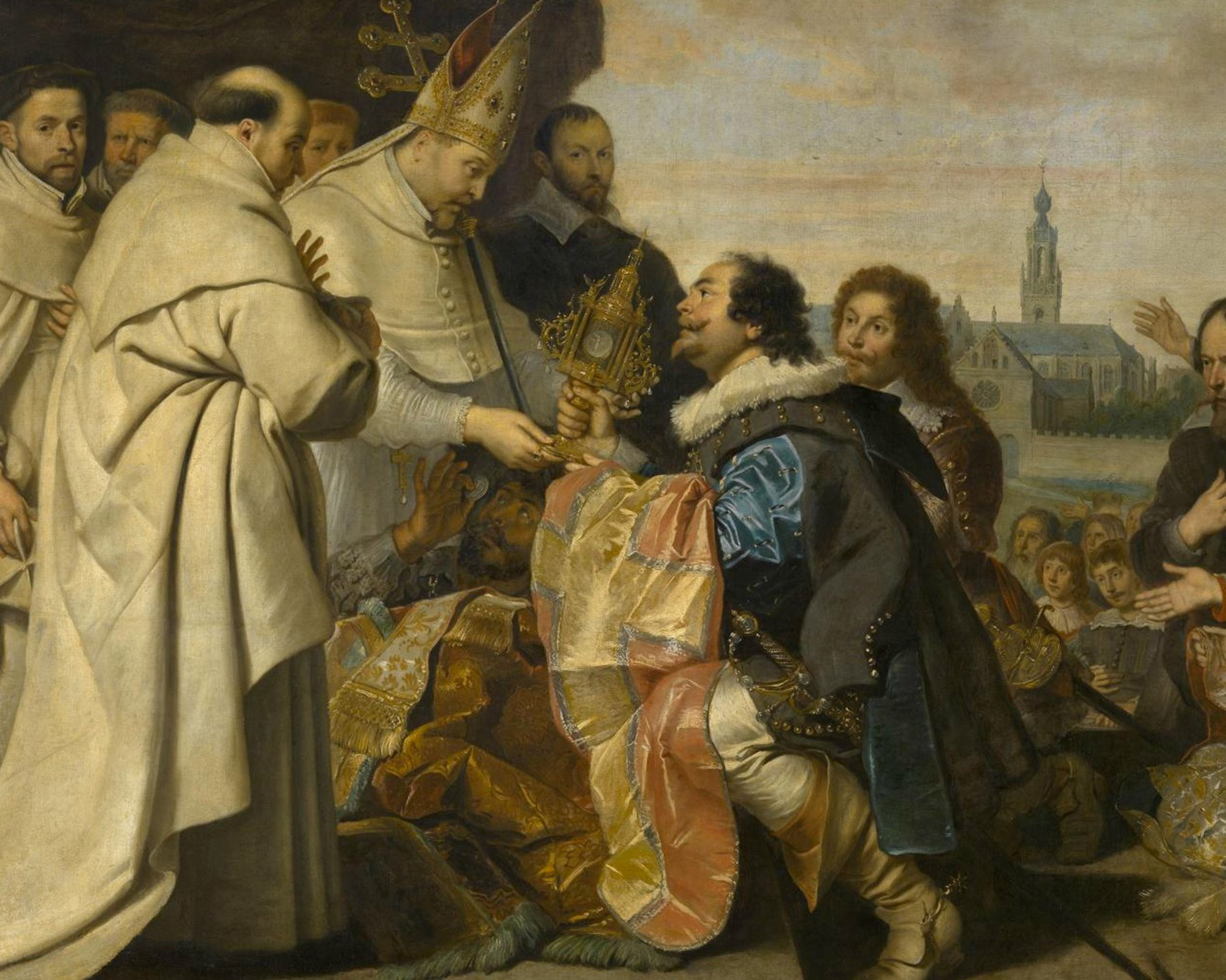 Cornelis de Vos, The Citizens of Antwerp bring back to Saint Norbert the Monstrance and other Sacred Vessels that they had hidden from Tankelin, 1630 (Wikimedia Commons)