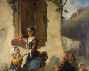 Giuseppe Molteni, Devotion to an image of the Virgin Mary in the open field in Brianza, 1850 (Wikimedia Commons)
