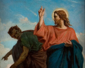 The Temptation of Christ by the Devil, Félix Joseph Barrias (1822–1907). 1860, oil on canvas. Philbrook Museum of Art, Google Cultural Institute/ Wikimedia Commons