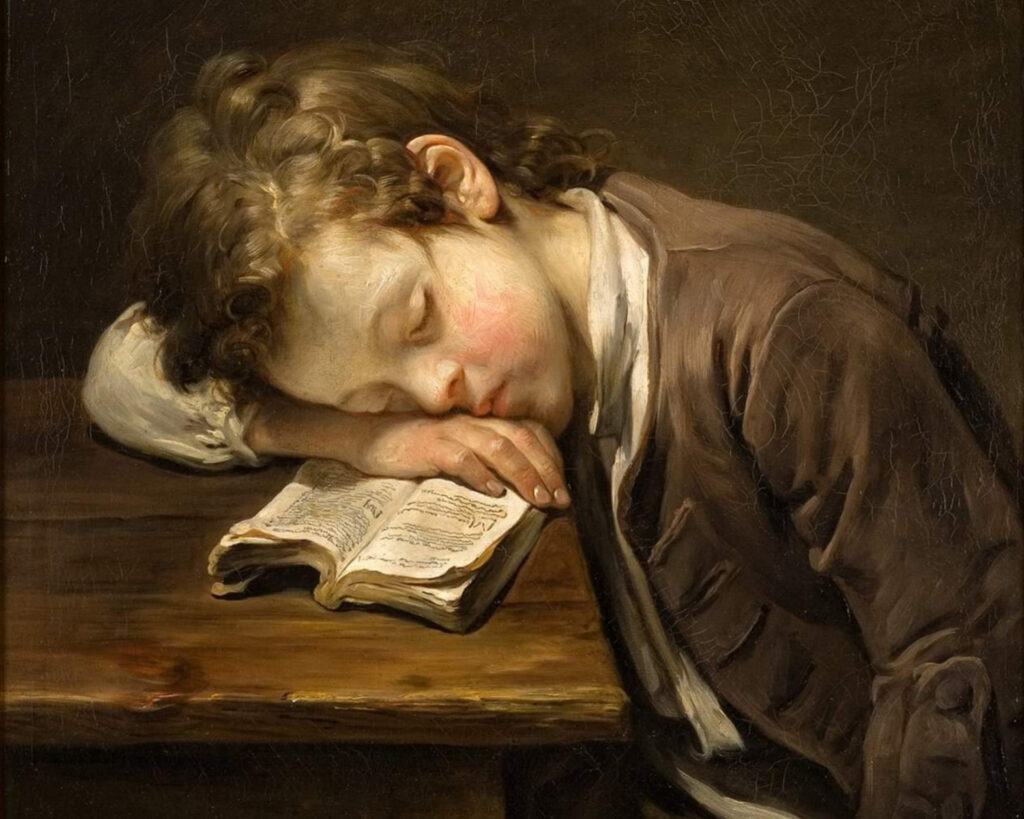 The Lazy Boy, Jean-Baptiste Greuze (1725-1805). 1755, Oil on Canvas. Salle Greuze / Wikimedia Commons