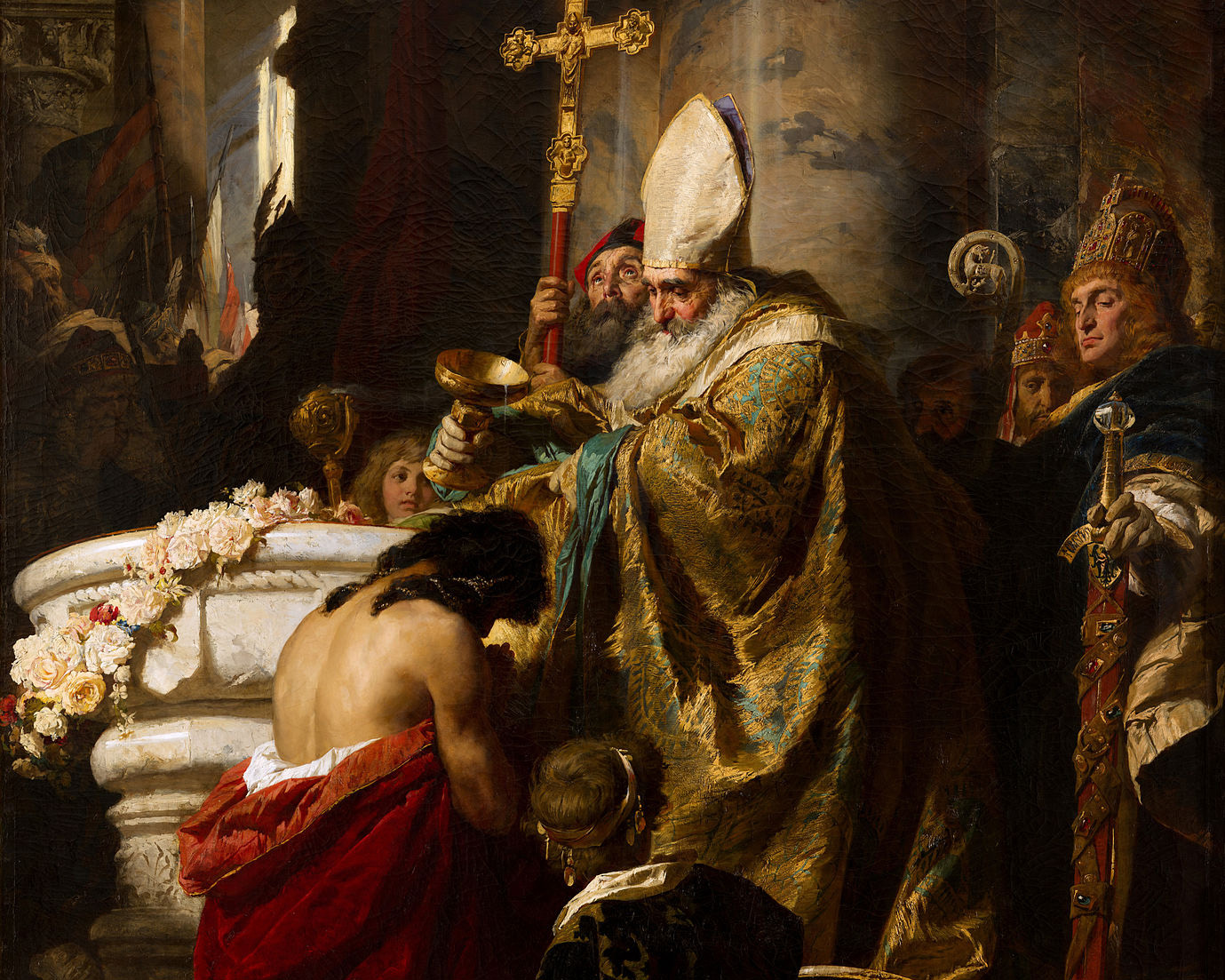 The Baptism of Vajk, Gyula Benczúr (1844–1920), 1875, oil on canvas. Hungarian National Gallery / Wikimedia Commons