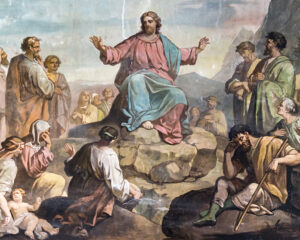 The Sermon on the Mountain, Arsène Robert (1830-1895). Saint-Martin Church of Castelnau-d'Estrétefonds, photographed by Didier Descouens / Wikimedia Commons