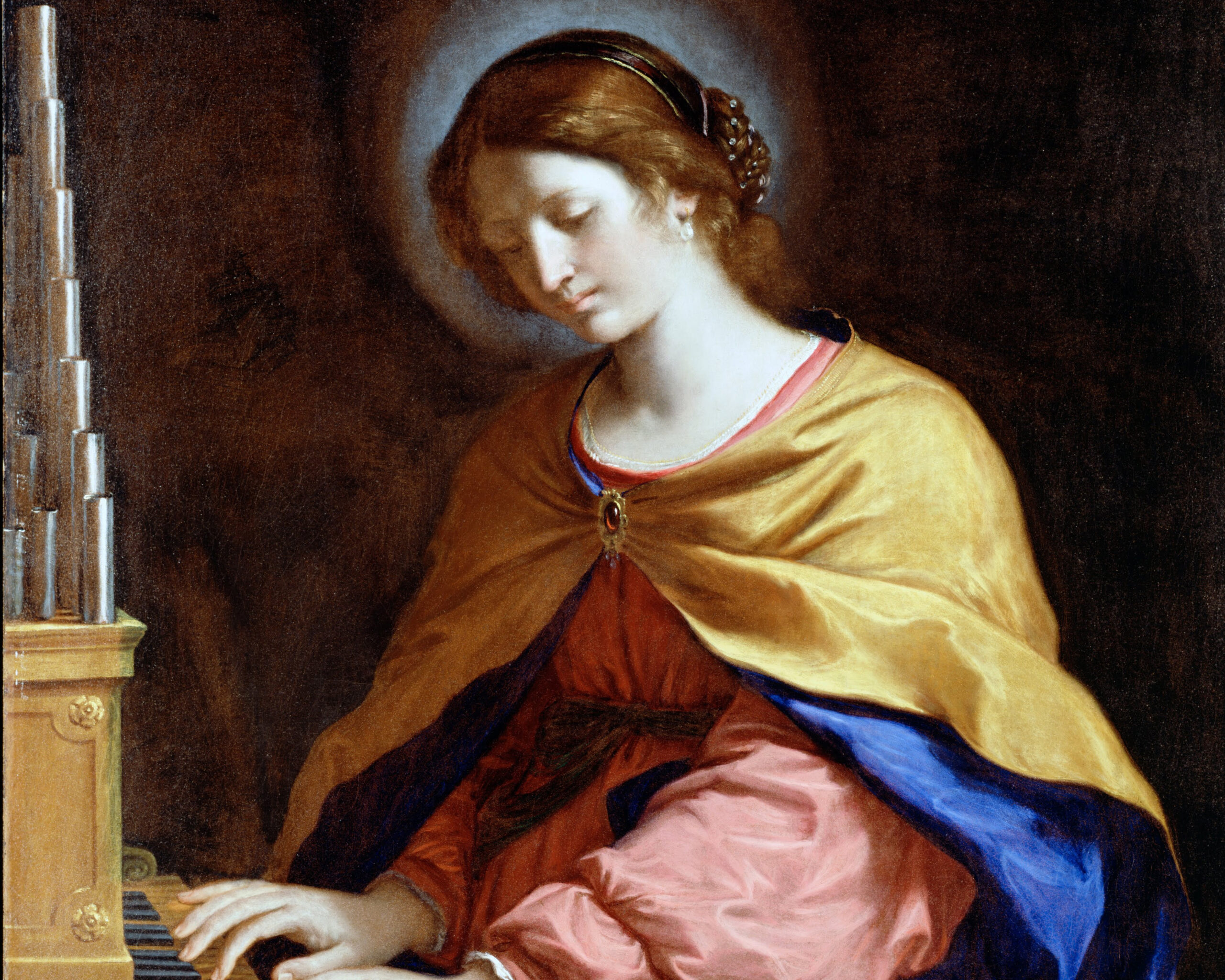 Saint Cecilia, Guercino (1591–1666), 1649 oil on canvas. Dulwich Picture Gallery / Wikimedia Commons