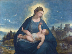 The Madonna and Child, Bernadino da Asola (c.1490–1540), between c. 1525 and c. 1535, oil on panel. National Gallery, London / Wikimedia Commons