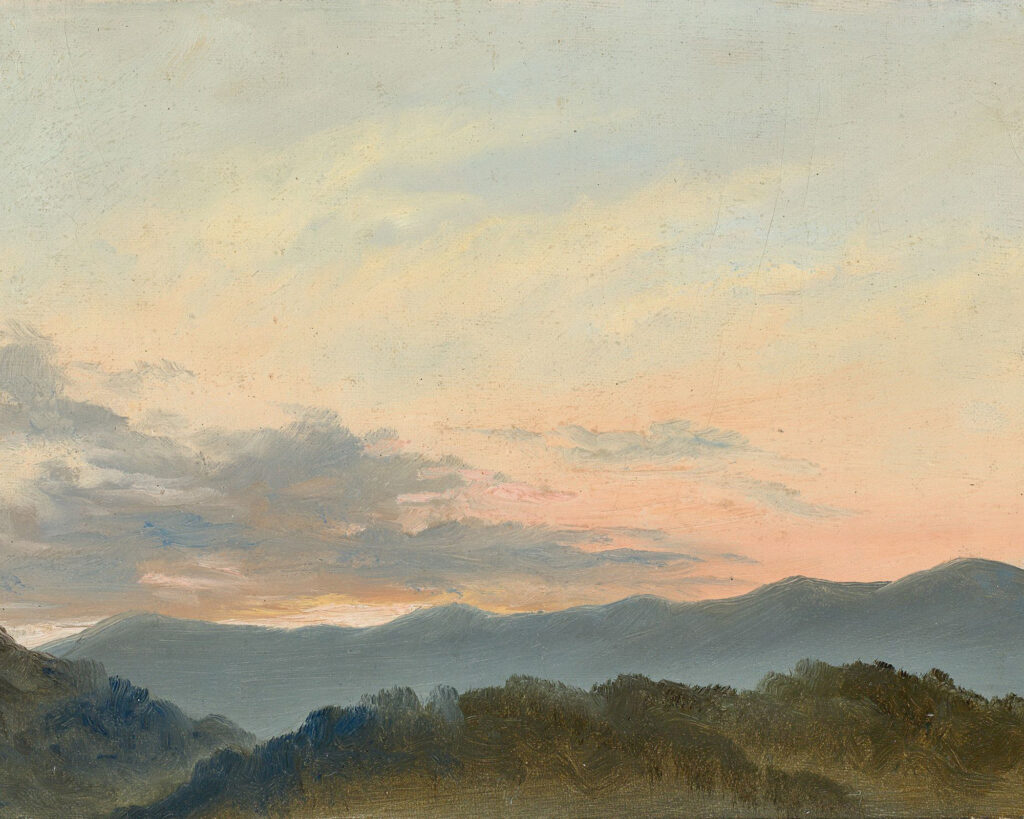 Wolkensdtudie, Carl Gustav Carus (1789–1869), between 1830 adn 1840, oil on canvas. Photographed by Villa Gisebach aAuktionen, Berlin / Wikimedia Commons