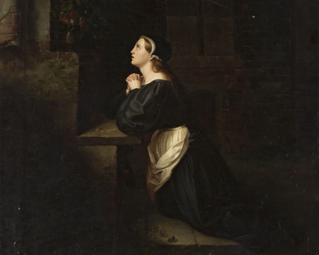 Prayer, Eduard Ratti (1816–1856), 1834, oil on canvas. National Museum in Warsaw / Wikimedia Commons.