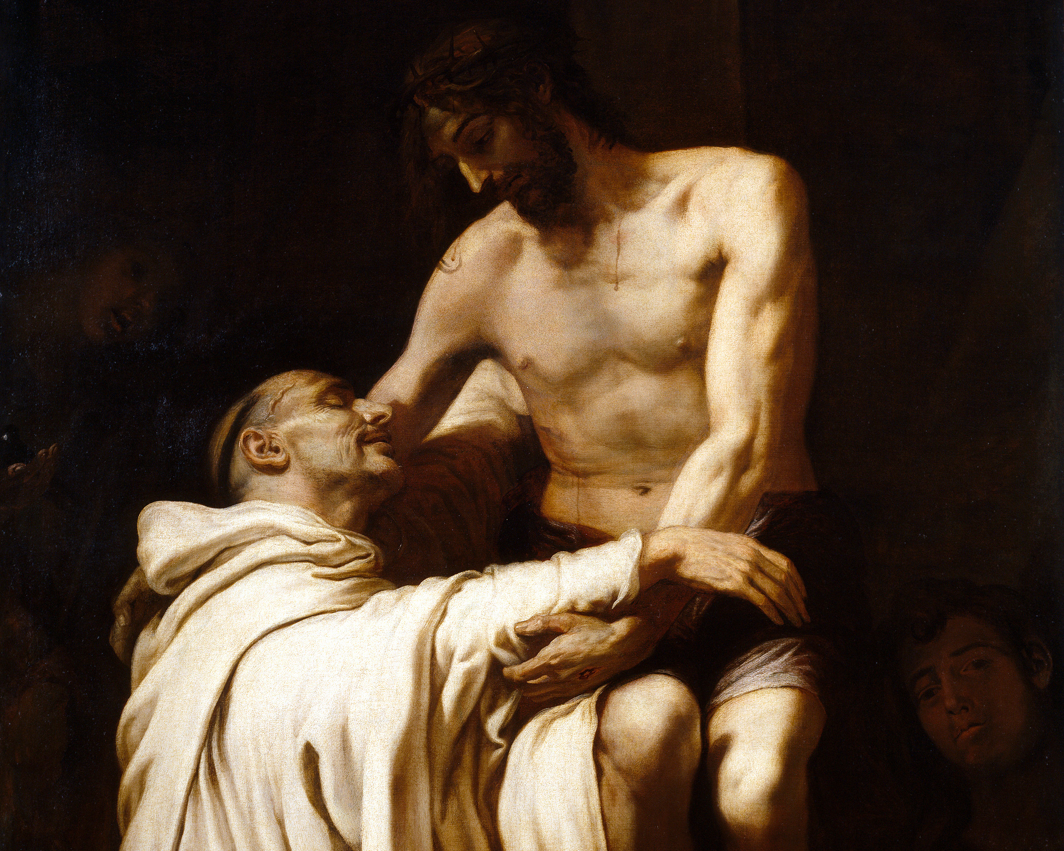 Christ Embracing St. Bernard, Francesc Ribalta (1565-1628), between 1625 and 1627, oil on canvas. Museo del Prado / Wikimedia Commons