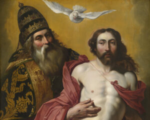 The Holy Trinity, Artus Wolffort (1581-1641), between c. 1601 and c. 1641, oil on panel. Groeningemuseum / Wikimedia Commons