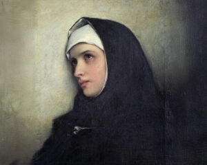 Portrait of a Nun, Gabriel con Max (1840-1915), oil on canvas. Wikimedia Commons.