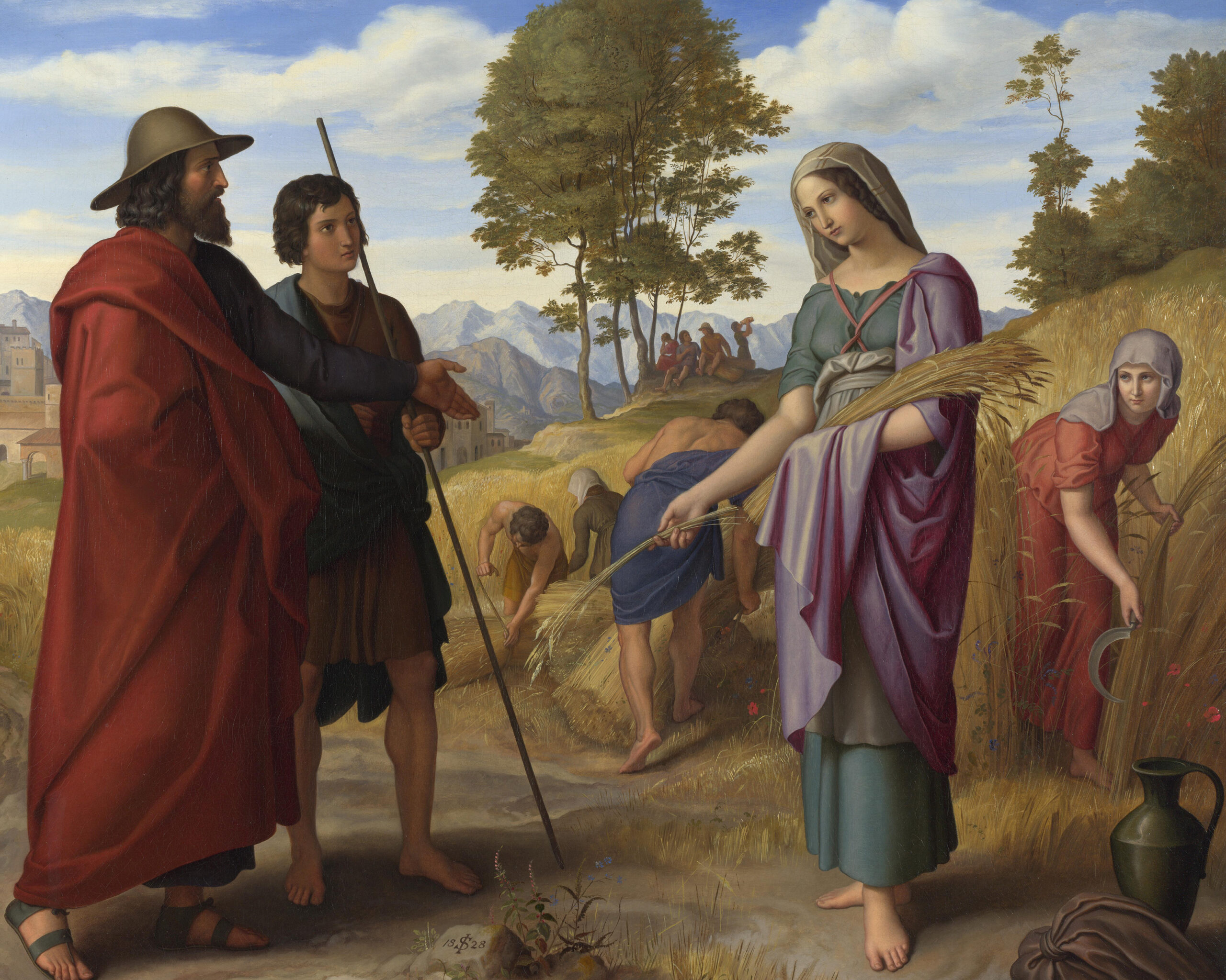 Ruth in Boaz's Field, Julius Schnorr von Carolsfeld (1794–1872), 1828, oil on canvas. National Gallery in London / Wikimedia Commons.