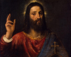 Savior of the World, Titian (d. 1576), c. 1570, oil on canvas. Hermitage Museum / Wikimedia Commons.