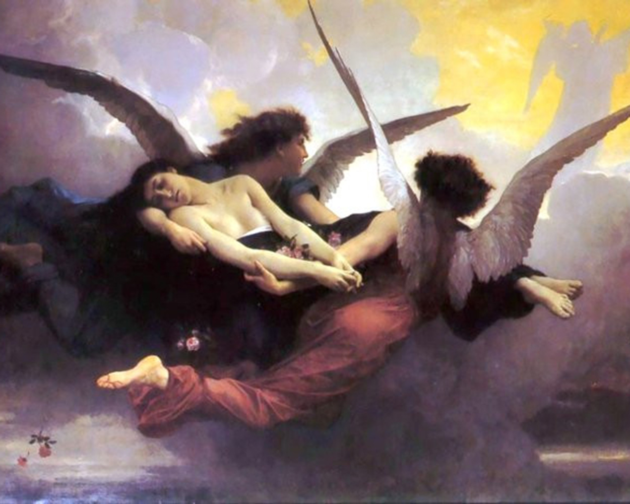 Soul Carried to Heaven, William-Adolphe Bouguereau (1825-1905_, c. 1878, Musé d'art et d'archéologie du Périgord / Wikimedia Commons.