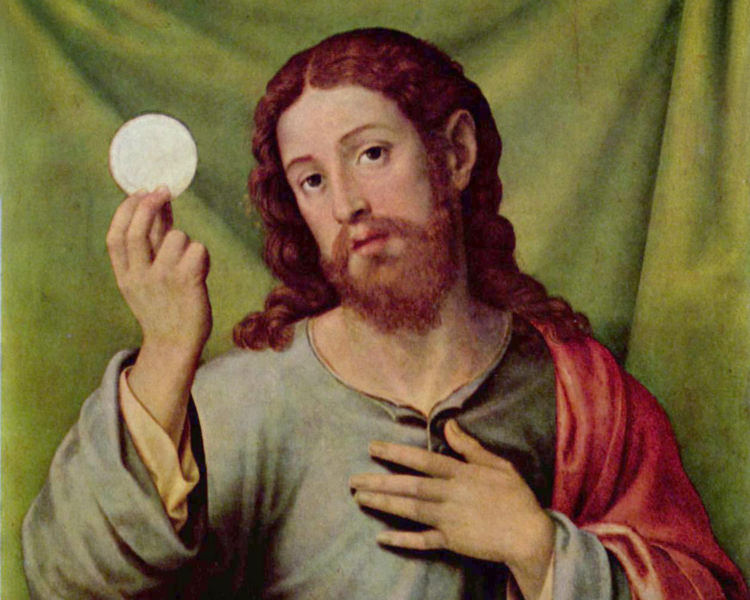 Christ as Eucharistic Redeemer, Juan de Juanes (d. 1579) Wikimedia Commons.