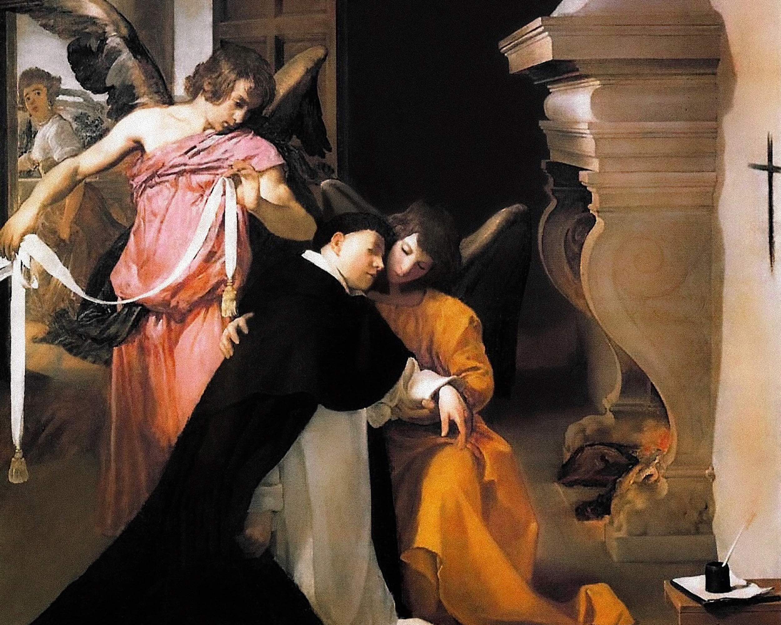 The Temptation of St. Thomas Aquinas, Diego Velásquez (1599-1660), 1632, oil on canvas. Museo Diocesano de Arte Sacro / Wikimedia Commons.