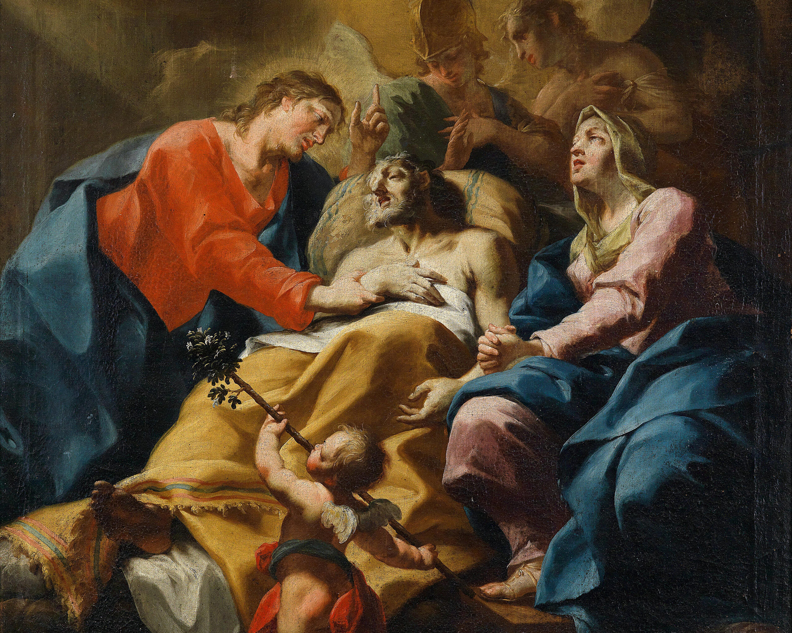 The Death of Saint Joseph, Bartolomeo Altomonte (1694-1783), 18th Century, oil on canvas. Wikimedia Commons.