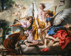 The Three Angels Appearing to Abraham, Giovanni Domenico Tiepolo (1727-1804), 1773, oil on canvas. Gallerie dell'Accademia / Wikimedia Commons.