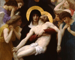 Pieta, William-Adolphe Bouguereau (1825-1905), 1876, oil on canvas. Private Collection / Wikimedia Commons.