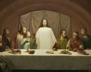 The Last Supper, A. N. Mironov, 2009, oil on canvas. Photographed by A. N. Mironov / Wikimedia Commons.