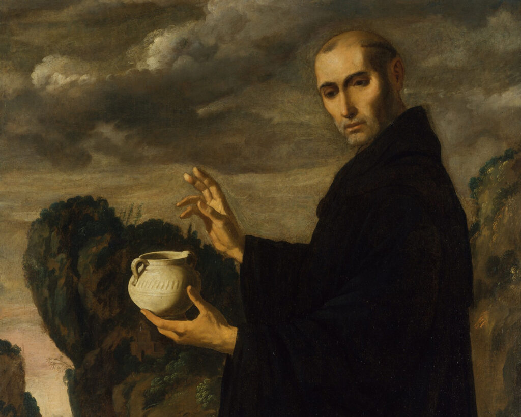 Saint Benedict, Francisco de Zurburán (1598–1664), c. 1640–45, oil on canvas. Metropolitan Museum of Art. File donated to Wikimedia Commons as part of a project by the Metropolitan Museum of Art.