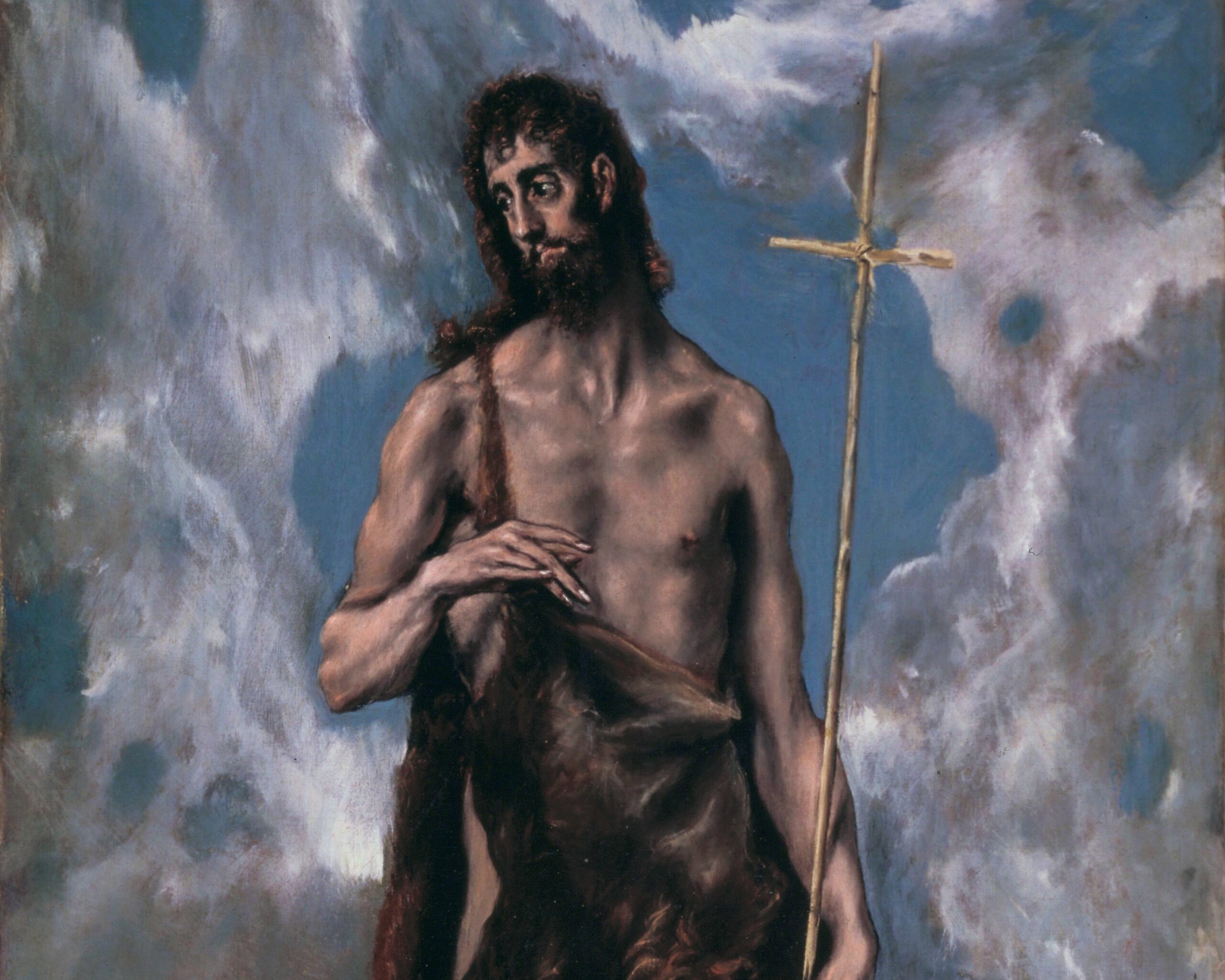 St. John the Baptist, El Greco (1541-1614), c. 1600, oil on canvs. Fine Arts Museums of San Francisco, Museum Purchase, Funds from Various Donors / Wikimedia Commons.