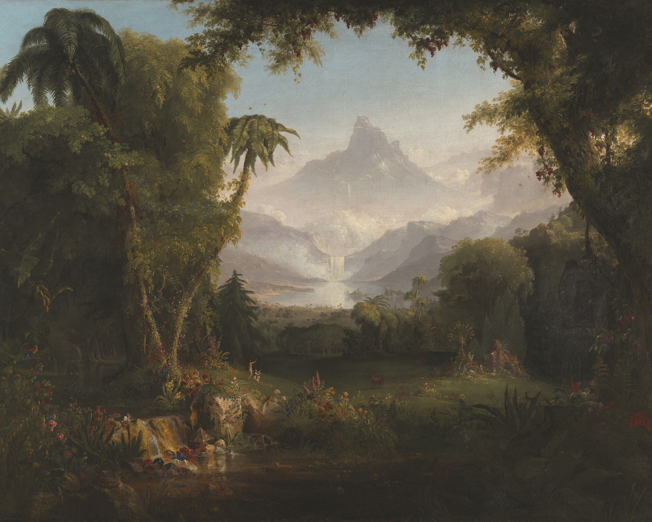 The Garden of Eden, Thomas Cole (1801–1848), 1828, oil on canvas. Amon Carter Museum of American Art. Google Arts & Culture / Wikimedia Commons.