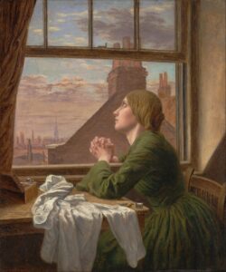 For Only One Short Hour by Anna Blunden (1830-1915). 1854, oil on canvas, Yale Center for British Art / Wikimedia Commons.
