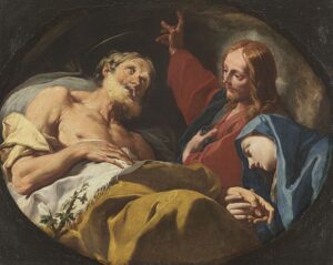The Death of St. Joseph by Giambattista Pittoni (1687-1767). Painting, Bavarian State Painting Collections / Wikimedia Commons.