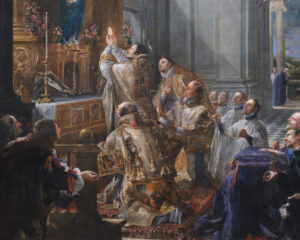 The Founding Mass of the Trinitarian Order, Juan Carreño de Miranda (1614–1685), 1666, oil on canvas. Louvre Museum, Wikimedia Commons.