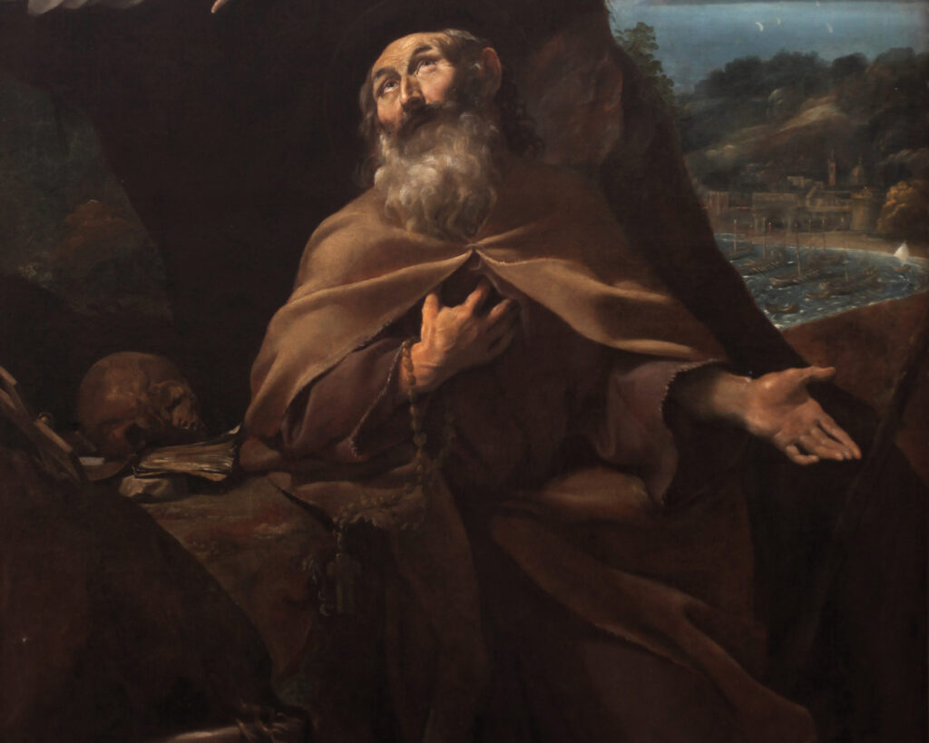 Saint Conrad Confalonieri, Giovanni Lanfranco (1582–1647), c. 1618. Museum of Fine Arts of Lyon, originally from Parme Cathedral. Photographed by user: Rama / Wikimedia Commons.