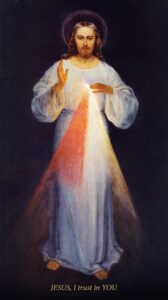 Divine Mercy by Eugeniusz Kazimirowski (1873-1939). 1934, oil on canvas, Divine Mercy Sanctuary in Vilnius / Wikimedia Commons.