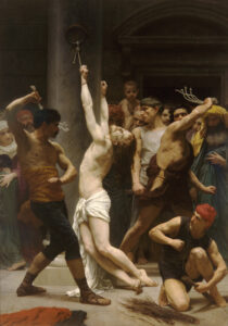 The Flagellation of Our Lord Jesus Christ by William-Adolphe Bouguereau (1825-1905), 1880, oil. Musee des Beaux-Arts de La Rochelle / Wikimedia Commons.