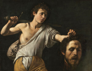 David with the Head of Goliath by Michelangelo Caravaggio (1571-1610). 1600, oil on wood, Kunsthistorisches Museum / Wikimedia Commons