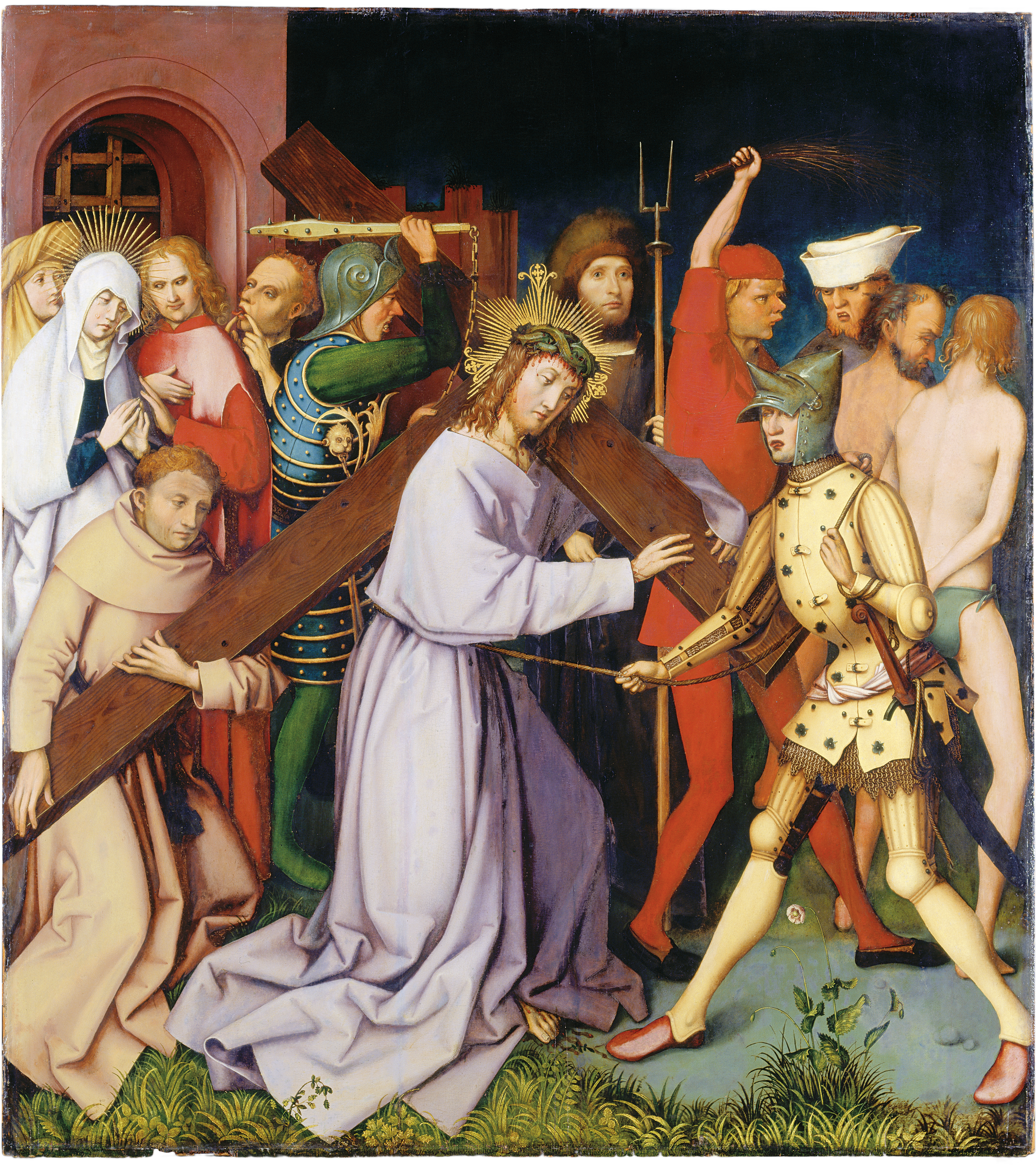 Bearing of the Cross by Hans Holbein. 151, Frankfurt Dominican Altarpiece, Städel Museum / Wikimedia Commons