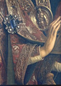 Ghent Altarpiece detail by Jan van Eyck and Hubert van Eyck. 1432, oil on panel, St. Bavo's Cathedral / Wikimedia Commons