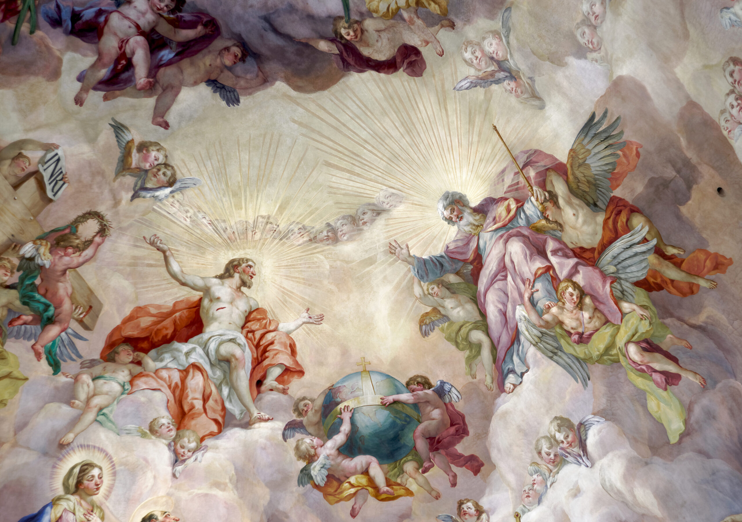 Karlskirche, Vienna. Frescos, photographed by Jakub Halun, 2021. Wikimedia Commons