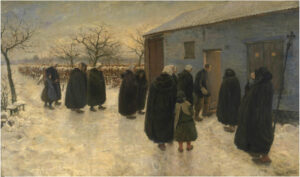 To the Vigil by Theodore Verstraete (1850-1907). 1890, oil on canvas, Royal Museum of Fine Arts Antwerp / Wikimedia Commons