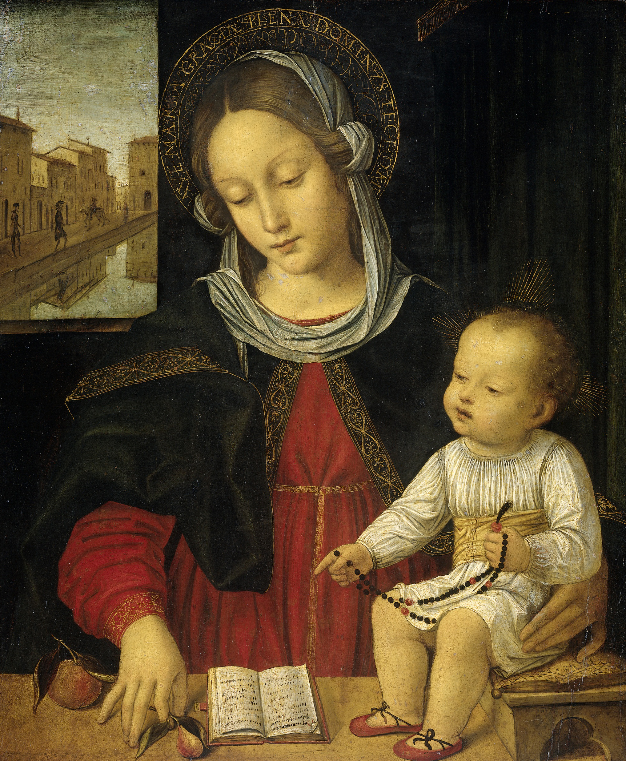 Madonna and Child by Ambrogio Bergognone. 1500, oil on panel, Rijksmuseum / Wikimedia Commons