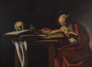 Saint Jerome by Caravaggio (1571-1610). 1606, oil on canvas, Galleria Borghese / Wikimedia Commons