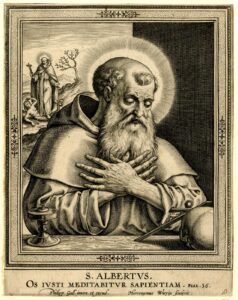 St. Albertus by Hieronymus Wierix. 1610, engraving, British Museum / Wikimedia Commons