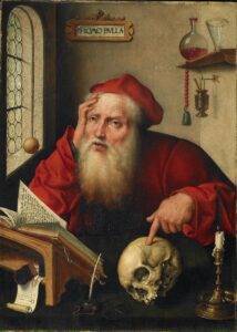 Saint Jerome in His Study by Joos van Cleve (1485-1540). 1528, oil on panel, Princeton University Art Museum / Wikimedia Commons