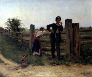 I'm bored with you by Aleksandr Makovsky (1869-1924). 1897, oil on canvas, Odesa Fine Arts Museum / Wikimedia Commons