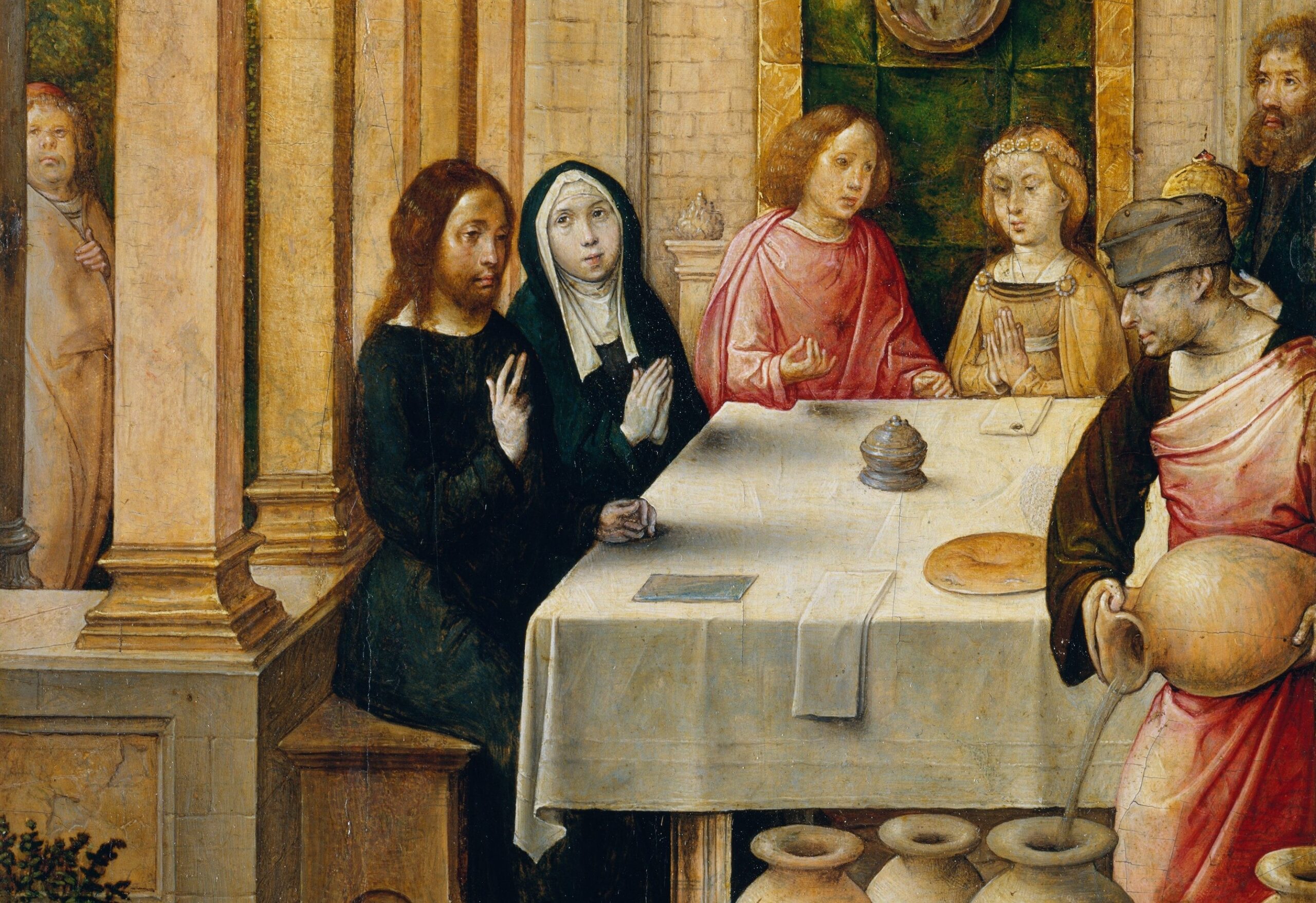 The Marriage Feast at Cana by Juan de Flandes (1450-1519). 1500, oil on panel, Metropolitan Museum of Art / Wikimedia Commons
