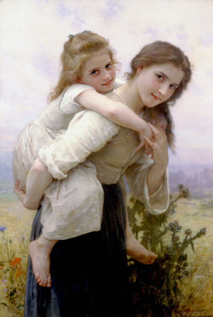 Pleasant Burden by William-Adolphe Bouguereau (1825-1905). 1895, oil on canvas / Wikimedia Commons