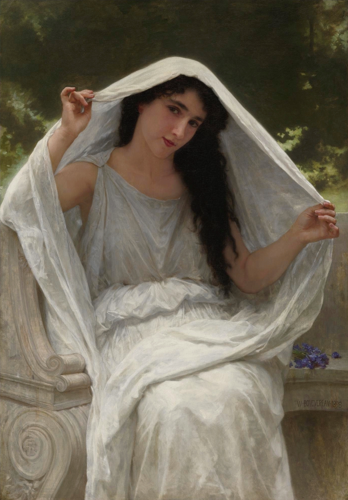 The Veil by William-Adolphe Bouguereau (1825-1905). 1898, oil on canvas / Wikimedia Commons