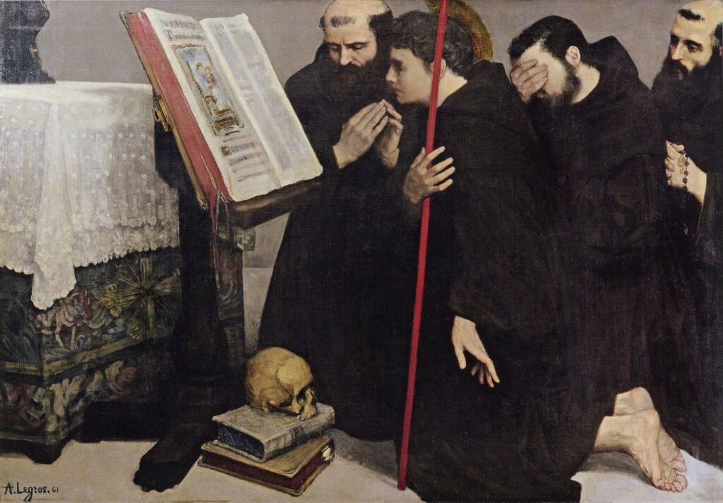 La Vocation de Saint Francois by Alphonse Legros (1837-1911). 1861, oil on canvas, Musee des Beaux-Arts et de la Dentelle / Wikimedia Commons