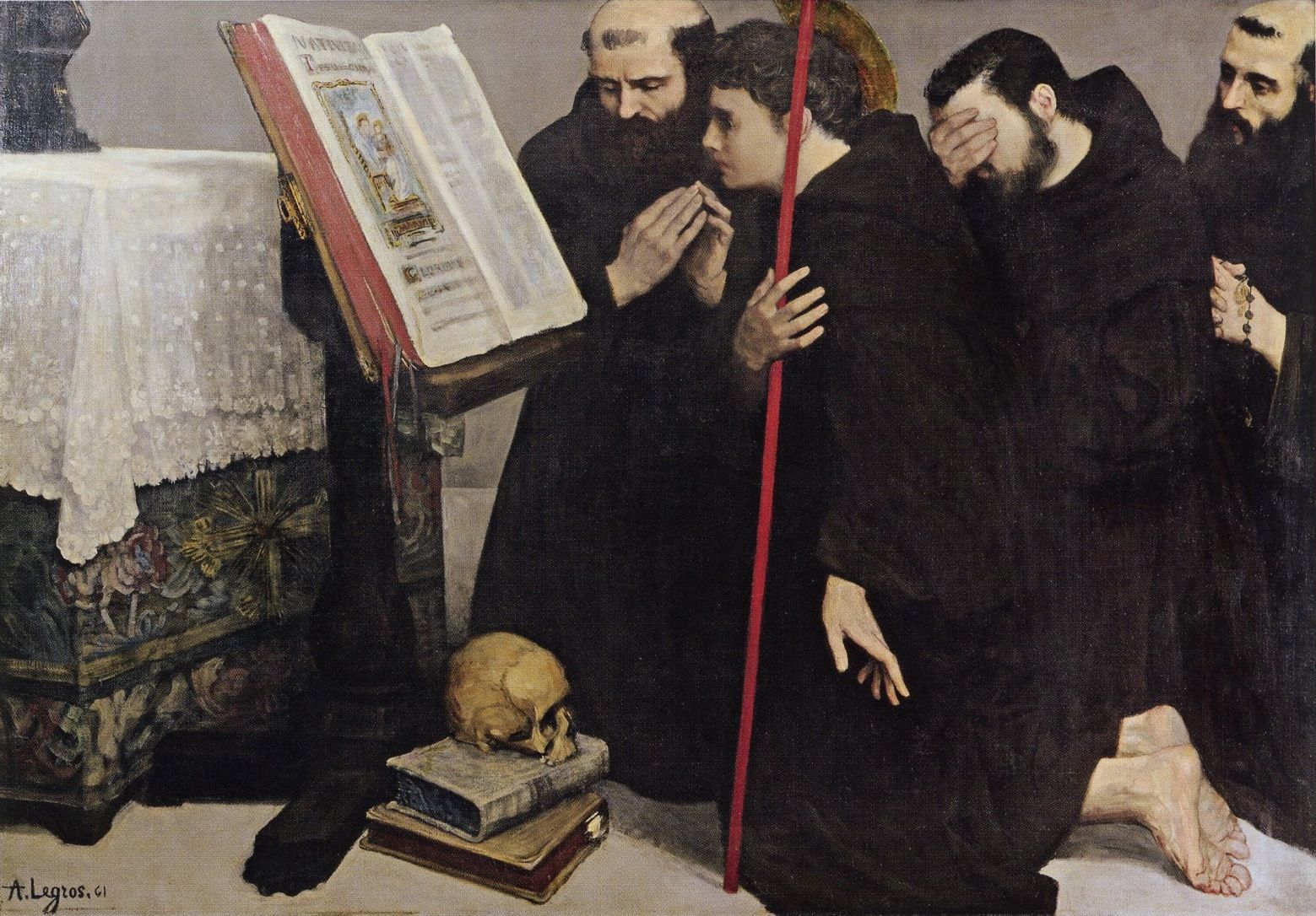 La Vocation de Saint Francois by Alphonse Legros (1837-1911). 1861, oil on canvas, Musee des Beaux-Arts et de la Dentelle / Wikimedia Commons