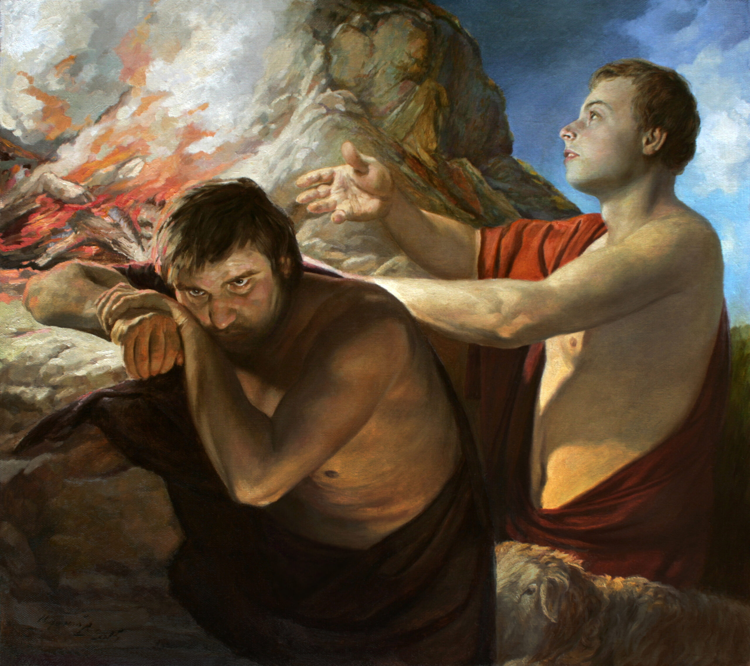 Cain and Abel by Andrei Mironov (1975). 2015, oil on canvas. Wikimedia Commons